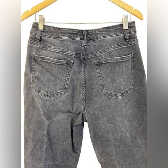 Forever 21 Black Button Fly High Rise Relaxed Jean Size 30 - Picture 5 of 7